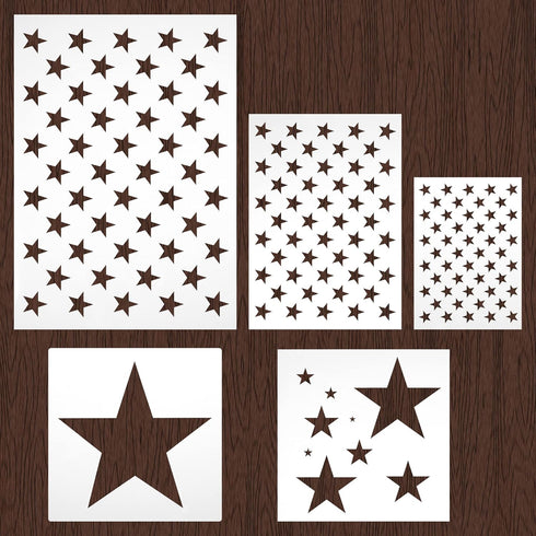 American Flag 50 Stars Stencil Template Large Plastic Reusable Star Stencil Template for Painting on Wood Paper Fabric Glass Wall Independence Day...