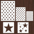 American Flag 50 Stars Stencil Template Large Plastic Reusable Star Stencil Template for Painting on Wood Paper Fabric Glass Wall Independence Day...
