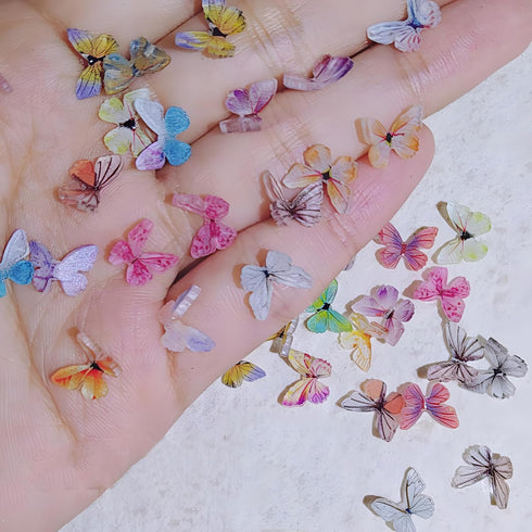 60 Pcs Micro Resin Butterflies, Dollhouse Miniature Tiny Butterflies, Terrarium Fairy Garden Dollhouse Ornament, Mini Micro Landscaping Decoration...