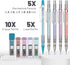 Mr. Pen- Pastel Mechanical Pencil Set with Black Lead and Eraser Refills, Clear Barrel, 0.3, 0.5, 0.7, 0.9, 2mm, Pastel Mechanical Pencils, Cute M...