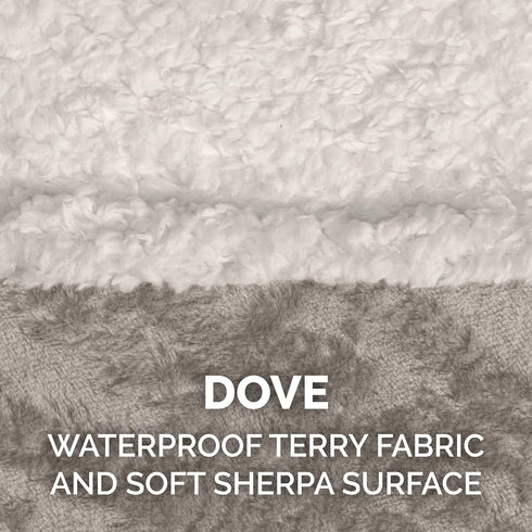 Furhaven Waterproof & Self-Warming Throw Blanket for Dogs & Indoor Cats, Washable & Reflects Body Heat - Soft-Edged Terry & Sherpa Dog Blanket - D...