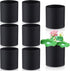 8 Pcs Plant Pots for Pond Plant Baskets Heavy Duty Fabric Pots Black Nonwoven Fabric Plant Pot Breathe Reusable Grow Pots for Pond, Garden, Aquati...