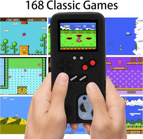 WeLohas Gameboy Case for iPhone 6 /6s /7/8,Handheld Retro 168 Classic Games,Color Video Display Game Case for iPhone,Anti-Scratch Shockproof Phone...