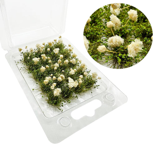 Woohome Flower Cluster Flower Vegetation Groups Grass Tufts Miniature Static Scenery for DIY Architecture Building Model Railway Train Diorama Gar...