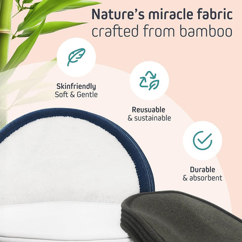 Reusable Makeup Remover Pads (20 Pack) - Reusable Cotton Rounds | Washable Eco-Friendly Pads for All Skin Types | Eco Friendly Products - Zero Was...