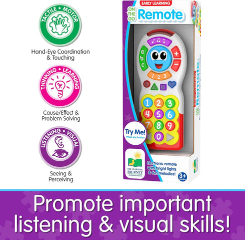 The Learning Journey Early Learning - On The Go Remote - Baby Remote Control Toy - Toddler Toys & Gifts for Boys & Girls Ages 3 Months and Up - Aw...