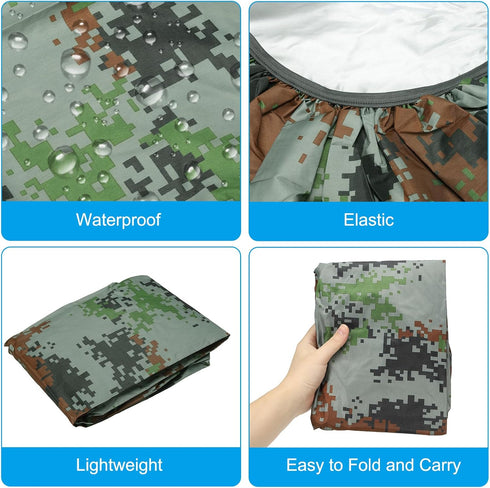 PATIKIL 100L Bicycle Rear Rack Rain Cover, Bike Trunk Rain Cover Waterproof Cycling Rain Cover for Mountain Cycling Hybrid Bike, L, Camouflage...