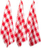 DII Buffalo Check Kitchen Collection, Classic Farmhouse Dishtowel Set, 20x30, Red & White, 3 Piece...