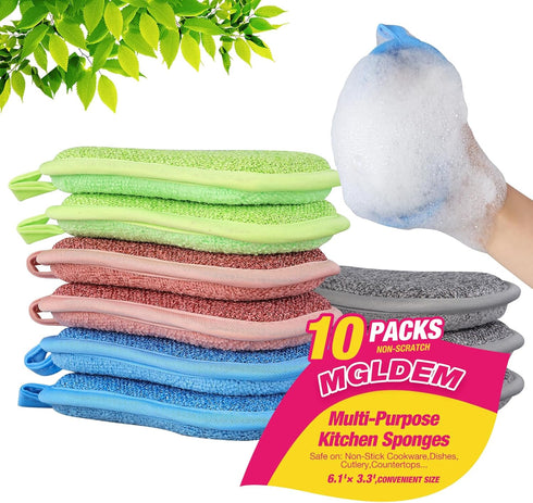 Dish Sponge Kitchen Sponges Multipurpose Cleaning Sponge All-Purpose Sponges Non Scratch Kitchen Sponge Cleaning Mat Used for Cleaning Non Stick C...