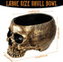 Skull Planters for Indoor Plants, 7 Inch Large Halloween Skull Candy Bowl, Bronze Resin Gothic Skull Planter Pot Vase for Home Office Desk Decorat...