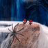 Officially Licensed Hypoallergenic Marvel Comics Girls Spider Man Base Metal Face Stud Earrings, Red, One Size...