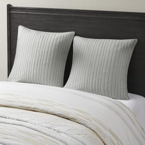 INK+IVY Pillow Euro Sham, 26"x26", Quilted Grey...