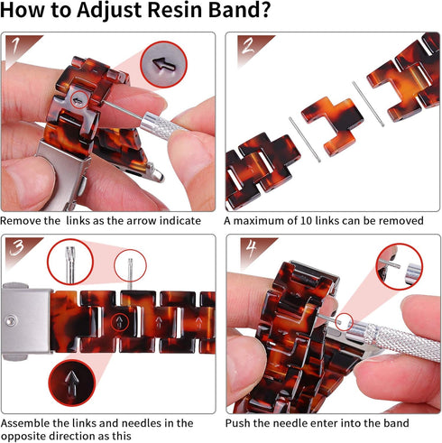 JOYOZY Compatible with Apple Watch Bands 38mm 40mm 41mm 42MM(Series 10) Fashion Slim Resin Band For Apple Watch Series 10 9 8 7 6 5 4 3 2 1 SE (Pu...