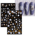 JMEOWIO 8 Sheets Christmas Glitter Nail Art Stickers Decals Self-Adhesive Pegatinas Uñas Snowflake Xmas Winter Holiday Cute Gold White Nail Suppli...