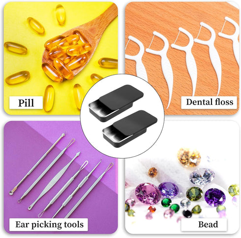 2Pack Dental Floss Portable Case Tooth Picks Dispense Refillable Glide Floss Storage Container Storage Adult Floss of Various Sizes for Portable T...