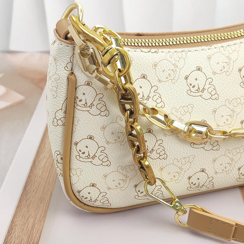 Nalefow Women Purse Strap Extender Bag Extender Chain Exquisite Bag Charms Pearl Flowers Purse Strap Chain Purse Accessories for DIY Shoulder Bag ...