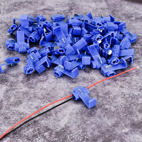 60Pcs Solderless Quick Splice Wire Connectors 18-14 AWG Splice Connector Snap Electrical Wire Connector Cold Pressed Insulated Electric Wire Splic...