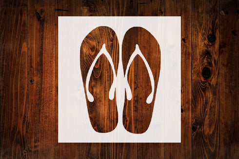 Flip Flops Style Design Stencil, 4-Inch, Reusable Mylar Cutout for Summer Art, Crafts & DIY Projects...