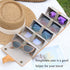 Sunglass Case for Men or Women Hard Multi Eyeglasses Case Box Portable 5 Slot Glasses Organizer Holder Eyewear Bag (Light brown-gray inside)...