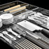 Clear Kitchen Drawer Organizer,Adjustable Utensil Organizer,Silverware Organizer,Drawer Flatware Organizer Tray for Organizing Kitchen Drawers,Off...