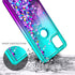 NZND Case for Motorola One 5G Ace (One 5G UW Ace) with Tempered Glass Screen Protector (Maximum Coverage), Sparkle Glitter Flowing Liquid Women Gi...
