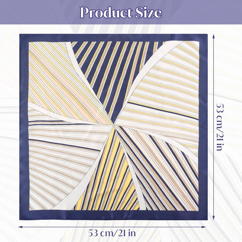 Amabro Mulberry Silk Neck Scarf, 21'' x 21'' Square Hair Head Scarf Head Wrap Hair Band Women Handbag Accessories...