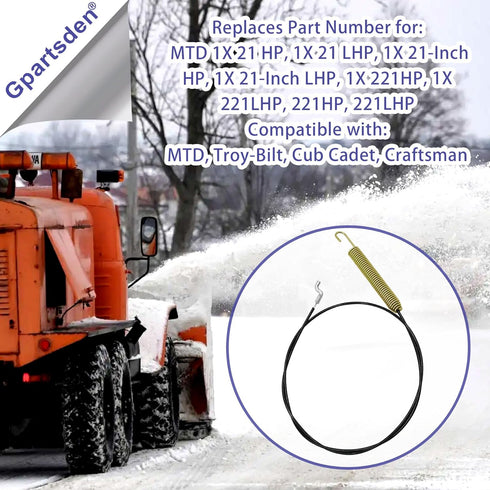 946-04701 Snow Blower Auger Clutch Drive Cable Replacement for MTD 21" Craftsman 746-04701 Snow Thrower...