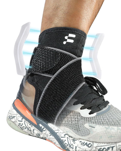 Ankle Brace for Plantar Fasciitis Relief with Strong Compression Strap and Side Stabilizers for Arch Pain Achilles Tendonitis Sprained Ankle, Ultr...
