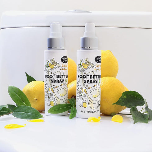 Clean-n-Fresh Toilet Spray, 6.8 Fl.oz Poo Spray | Up to 400+ Uses, 100% Natural Plant Essential Oil Citrus Scent, Bathroom Deodorizer...
