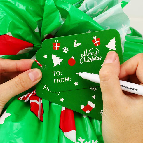 CCINEE Giant Bags,Green Christmas Sacks for Jumbo Gift Package(36"x44") with Tag Card and Wrapping Tie...