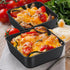 P&P CHEF 6” Square Cake Pans for Baking, 2-Piece Small Square Lasagna Brownie Pan, Stainless Steel Core with Non-stick Coatings, Easy to Use & Lea...