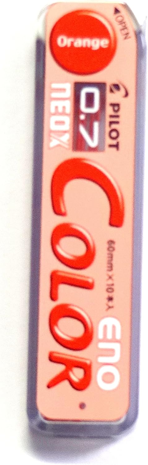 Pilot Color Eno Orange Set, 0.7mm Mechanical Pencil + Mechanical Pencil Lead 0.7mm, Orange, 10 Leads...