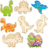 Jetec 24 Pieces Dinosaur Unfinished Wood Cutouts Animal Wooden Paint Crafts for Kids Dinosaur Birthday Party Supplies Home Decoration Ornament Sch...