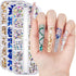 Multi Shapes 3D Glass AB Nail Art Rhinestones?Crystal Clear Flatback Rhinestones for Nails,with Storage Organizer Box?for Nail Art Crafts (1085 Pi...