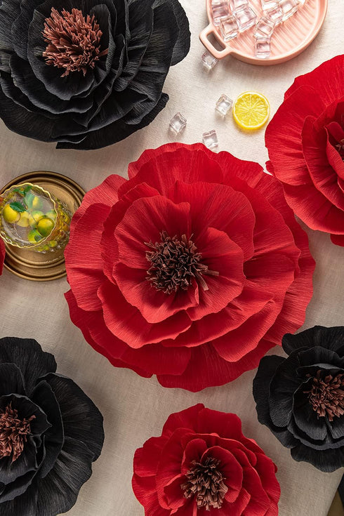 Artificial Paper Flower Decorations for Wall Backdrop Wedding, Giant Paper Flowers, Handcrafted Flowers for Birthday Baby Shower Bridal Shower Nur...