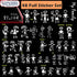 TOTOMO 48 Stick Figure My Family Car Stickers with Pet Dog Cat Fish Rabbit Bird Family Car Decal Sticker for Windows Bumper...