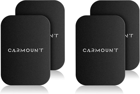 Universal Metal Plates Kit - Strong Hold, Ultra Thin, 4 Square Metal Plates, Alcohol Wipe Kit, Universal Compatibility - Car Dashboard Mount Acces...