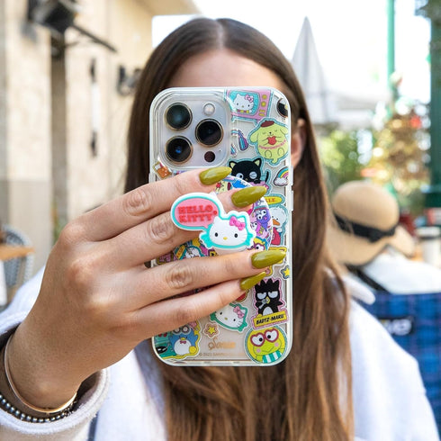 Sonix Magnetic Phone Grip, Removable Silicone Ring Loop Holder | Compatible with MagSafe | Hello Kitty Stickers...
