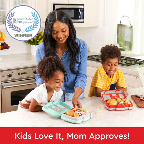 Bentgo Kids Prints Leak-Proof, 5-Compartment Bento-Style Kids Lunch Box - Ideal Portion Sizes for Ages 3-7, Durable, Drop-Proof, Dishwasher Safe, ...