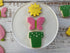 Handstand Kitchen Spring Fling 3-piece 3" Flower Pot, Butterfly and Sun Cookie Cutter Set...