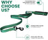 Heavy Duty Dog Leash for Small to Large Dogs - 6 ft Long with Comfortable Padded Larger Double Handles for Training, Walking, Running. Reflective ...