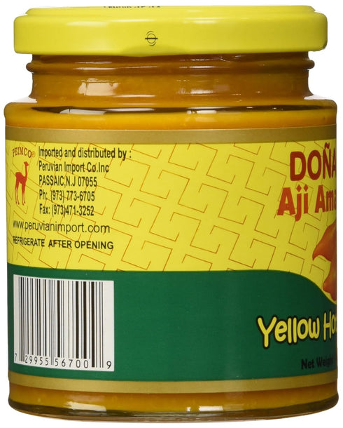 Doña Isabel Aji Amarillo Molido (Yellow Hot Pepper Paste) 7.5oz Single Bottle - Product of Peru...