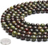 70PCS Natural 8MM Healing Gemstone, Dragon’s Blood Energy Stone Round Loose Beads, Semi-Precious Crystal Beads with Free Elastic String for Jewelr...
