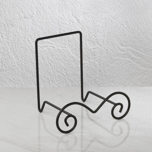 TRIPAR Large Square Black Wire Easel, Metal Finish (7.7-Inch Depth) - Tabletop Display - Handcrafted Scroll Designs for Sleek & Modern Look - Perf...