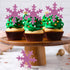 Gyufise 50Pcs Purple Edible Cupcake Toppers Snowflakes Cake Toppers Snowflakes Cake Decoration Winter Frozen Birthday Party Supplies...
