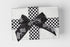 2 Rolls 10 Yard Racing Car Theme Printed Ribbon Black White Checkered Printed Ribbon for Crafts Buffalo Plaid Wrapping Ribbon for Wreath Sport Tea...