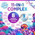 Mushroom Supplement Powder - 11 in 1 Complex Nootropic & Adaptogens Blend, Organic Mushroom Powder, Lions Mane, Cordyceps, Reishi, Chaga, Turkey T...