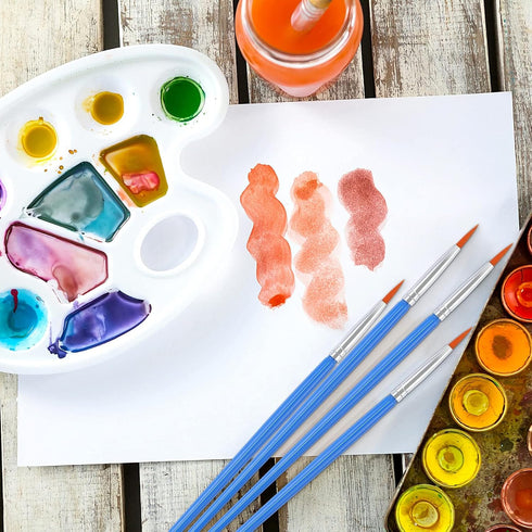 60 Pcs Round Paint Brushes,Small Brush Bulk for Detail Painting...