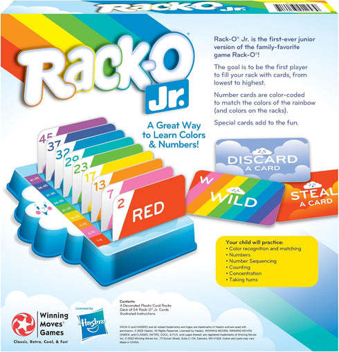 Winning Moves Games Rack-O Jr USA, Children's Edition of The Game of Rack-O for 2 to 4 Players, Ages 4+...