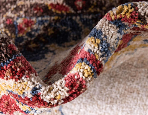 Unique Loom Utopia Collection Traditional Classic Vintage Inspired Area Rug with Warm Hues, 2' x 6' 1" Runner, Cream/Blue...